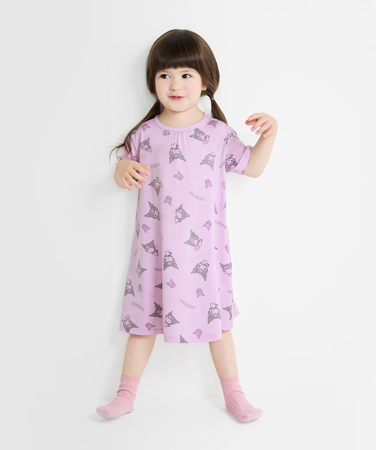 宅家舒適家居系列：童 · 三麗鷗莫代爾印花家居洋裝,童 · 寬羅紋短襪