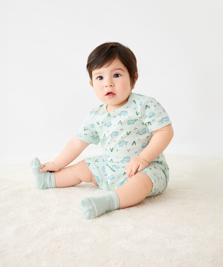 純棉印花連身衣-03-Baby