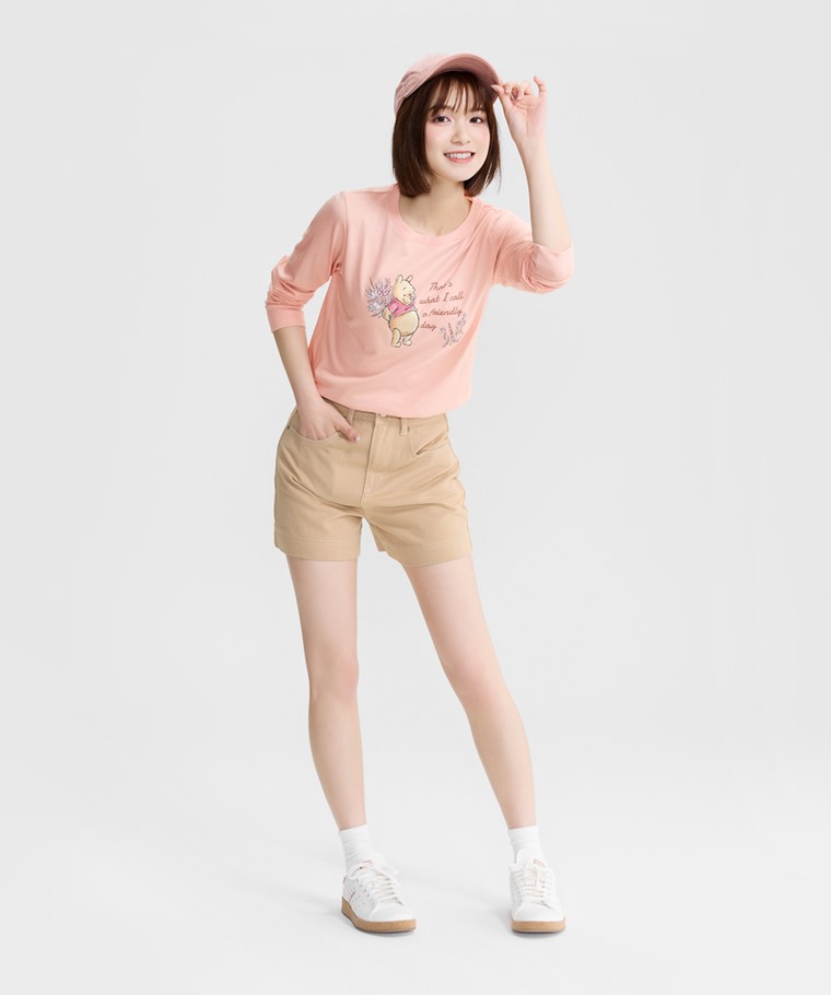 迪士尼系列長袖印花T恤-10-女