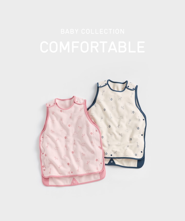 春夏嬰幼兒新品：Baby · 純棉動物印花薄款防踢背心