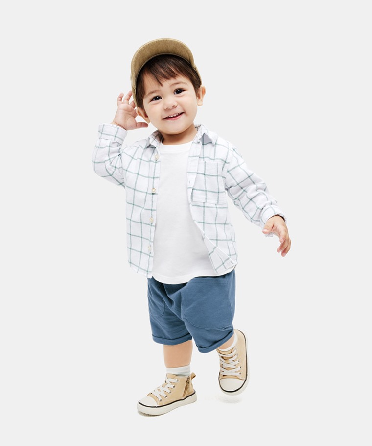 竹節棉口袋短褲-Baby