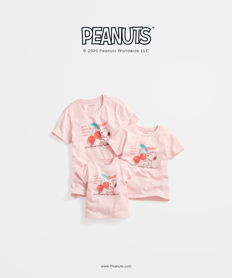 親子/情侶系列：Baby · 史努比系列印花T恤-06,女 · 史努比系列印花T恤-06,童 · 史努比系列印花T恤-06