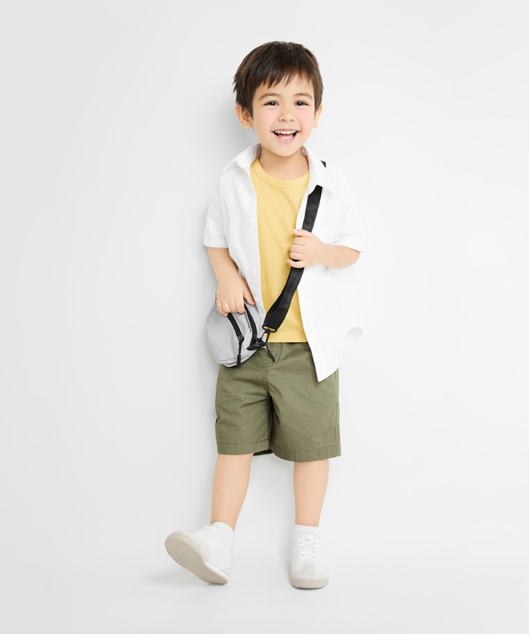 春夏童裝新品：童 · 純棉背心,童 · 牛津短袖襯衫,童 · 純棉五分褲