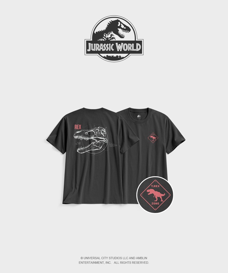 聯名系列T恤-MEN：男 · Jurassic World印花T恤-01
