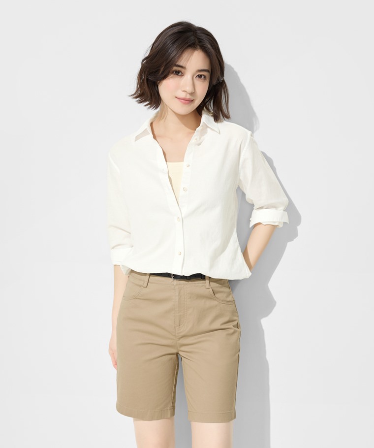 卡其五分褲-女