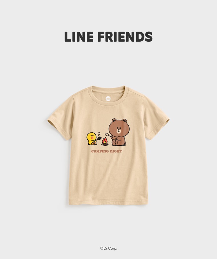 聯名系列T恤-KIDS：童 · LINE FRIENDS印花T恤-02