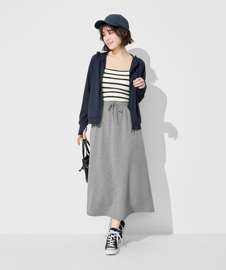 輕柔彈性長裙-女