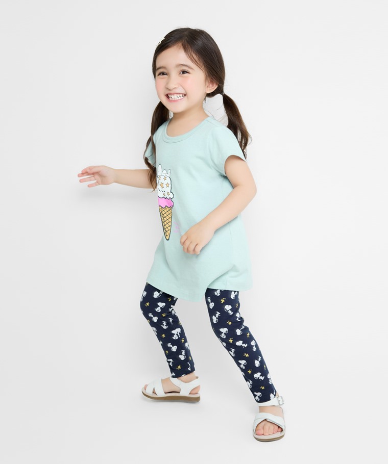 史努比系列彈力九分內搭褲-童