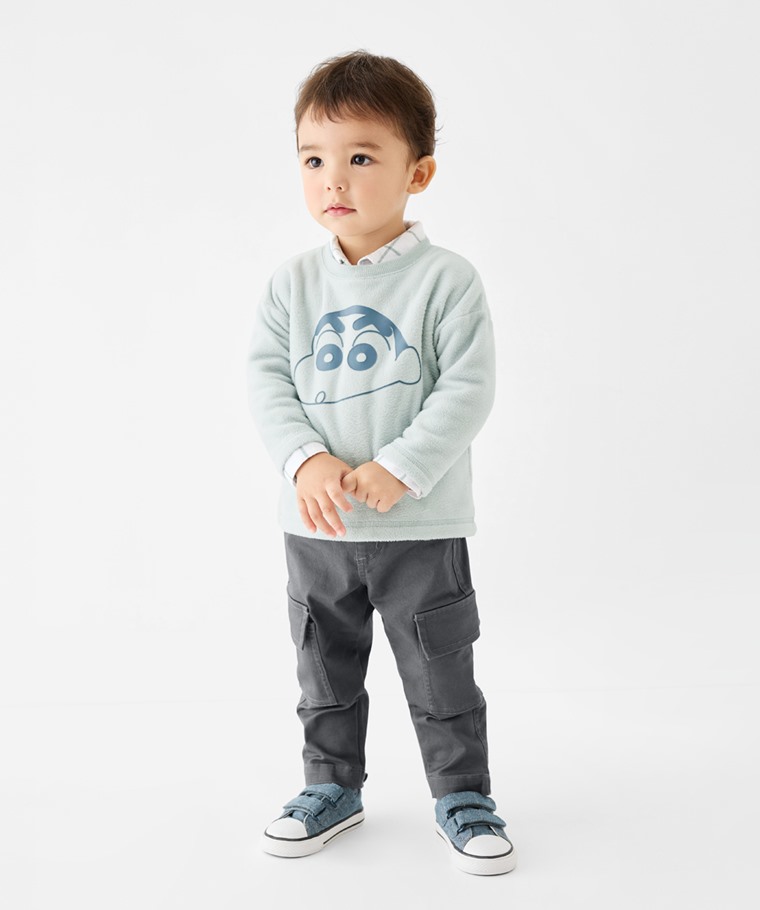 羅紋貼袋長褲-Baby