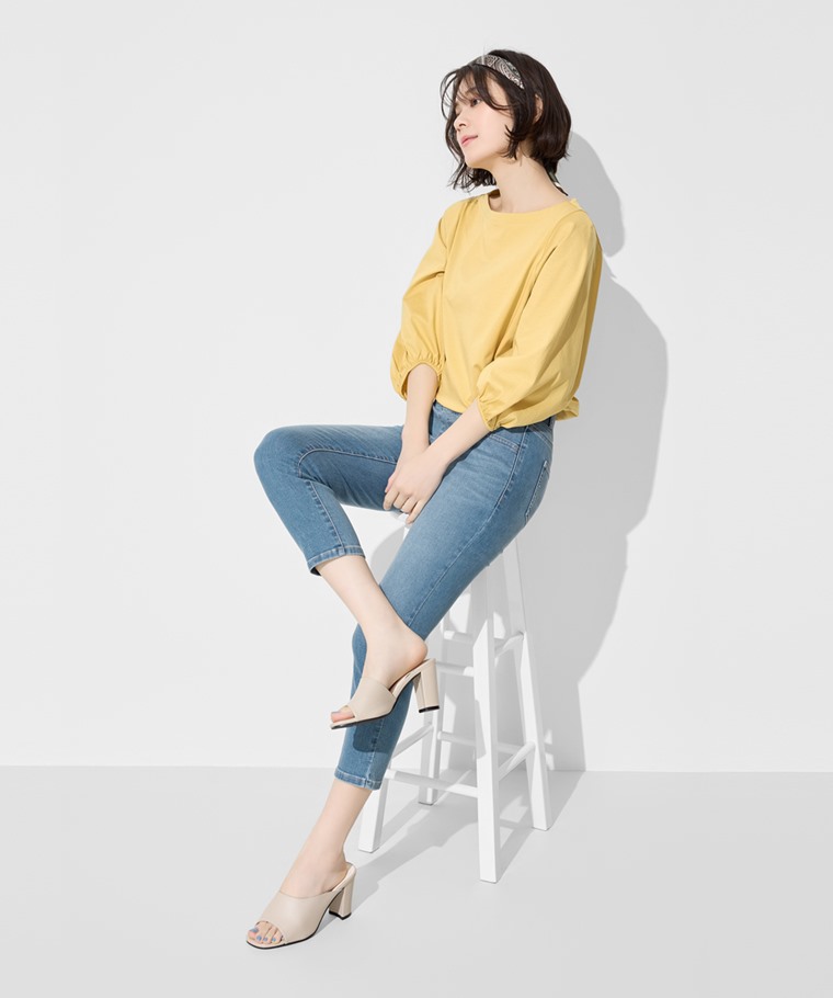 輕量收腹七分牛仔褲-女