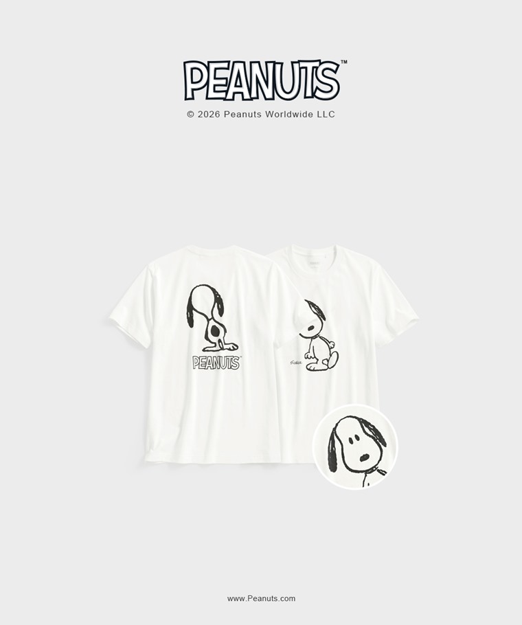 聯名系列T恤-MEN：男 · 史努比系列印花T恤-02