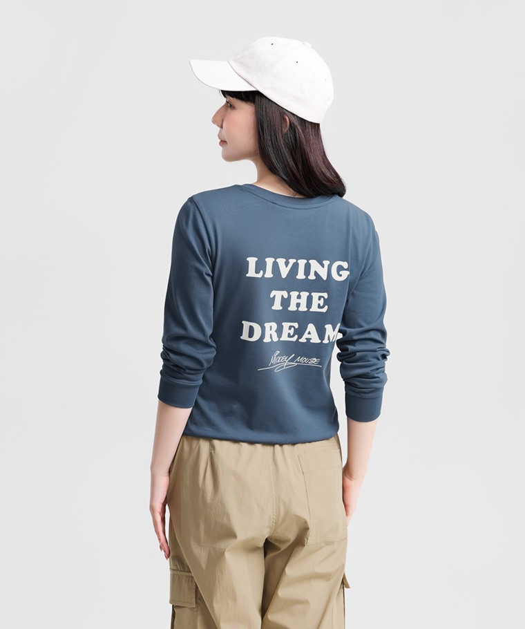 迪士尼系列長袖印花T恤-01-女