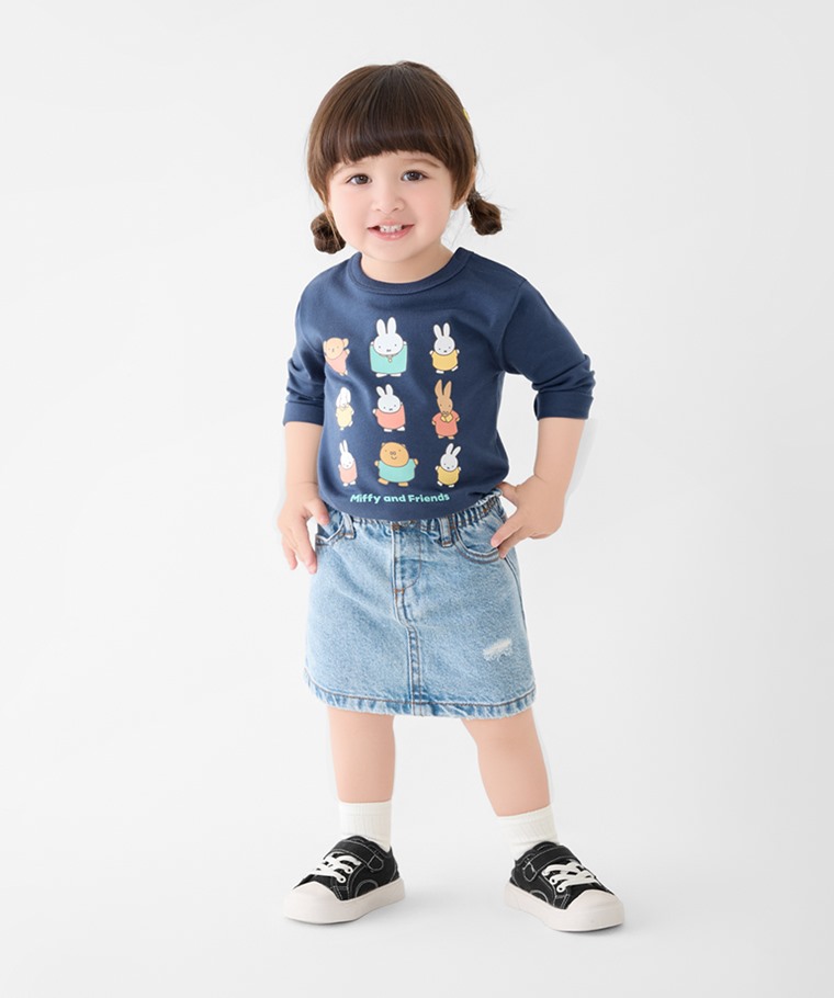 Miffy and Friends長袖印花T恤-06-Baby