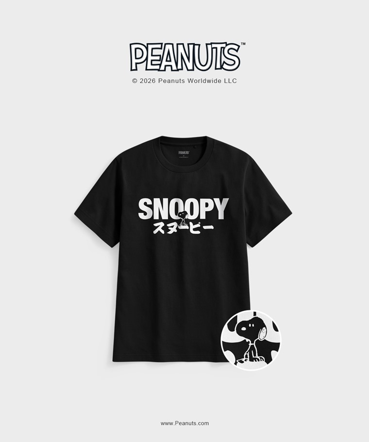 聯名系列T恤-MEN：男 · 史努比系列厚版印花T恤-23