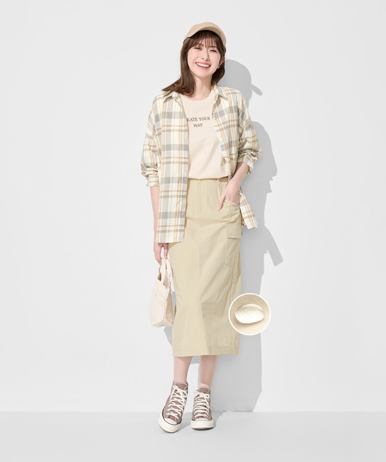 機能彈性工裝長裙-女