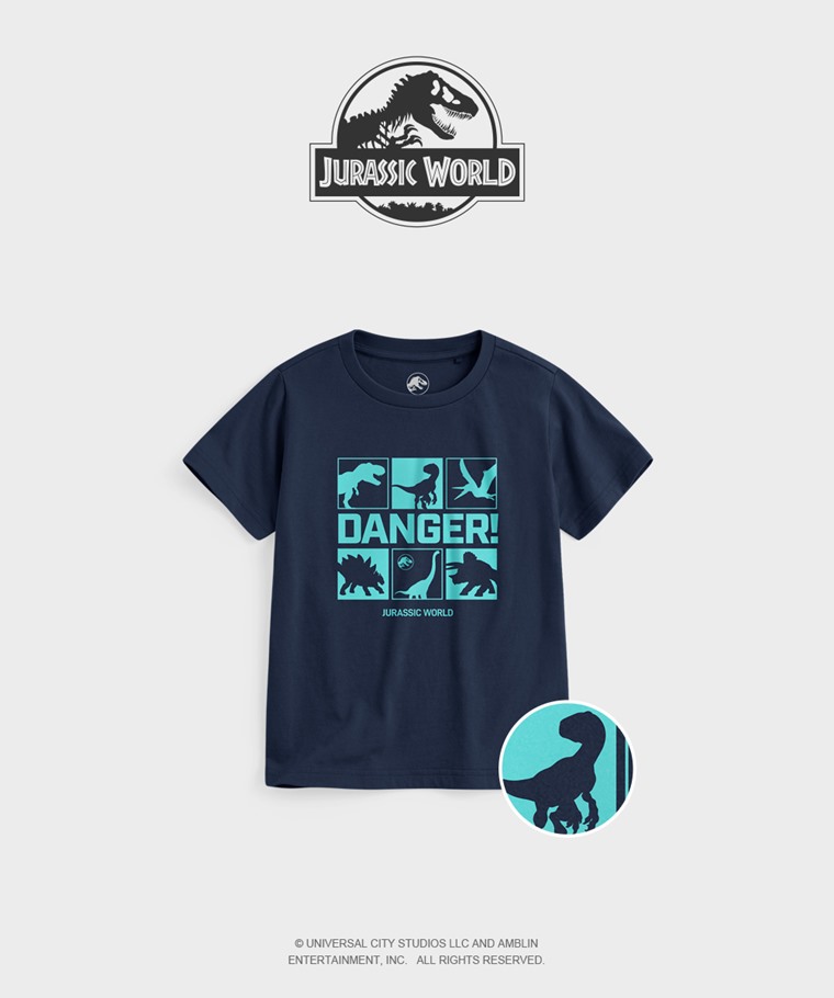 聯名系列T恤-KIDS：童 · Jurassic World印花T恤-02