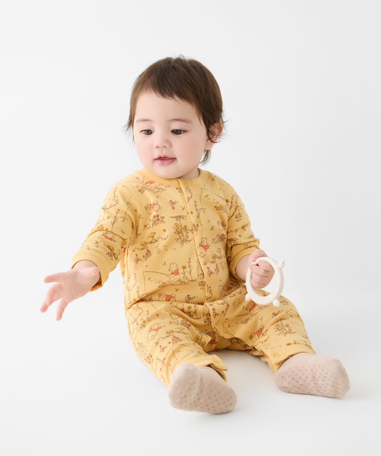 迪士尼系列純棉羅紋印花連身衣-Baby
