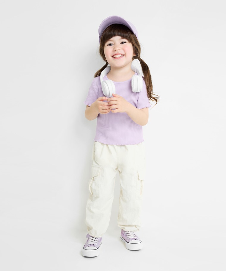 羅紋木耳邊T恤-童