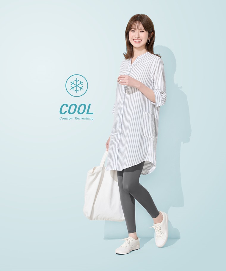 輕涼九分內搭褲-女