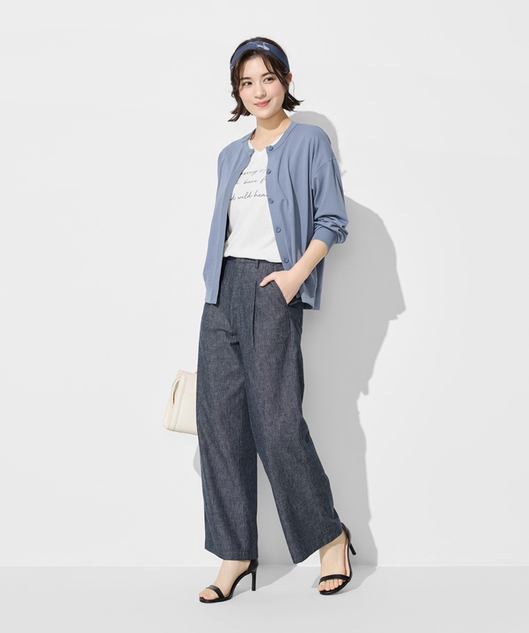 棉麻寬褲-女