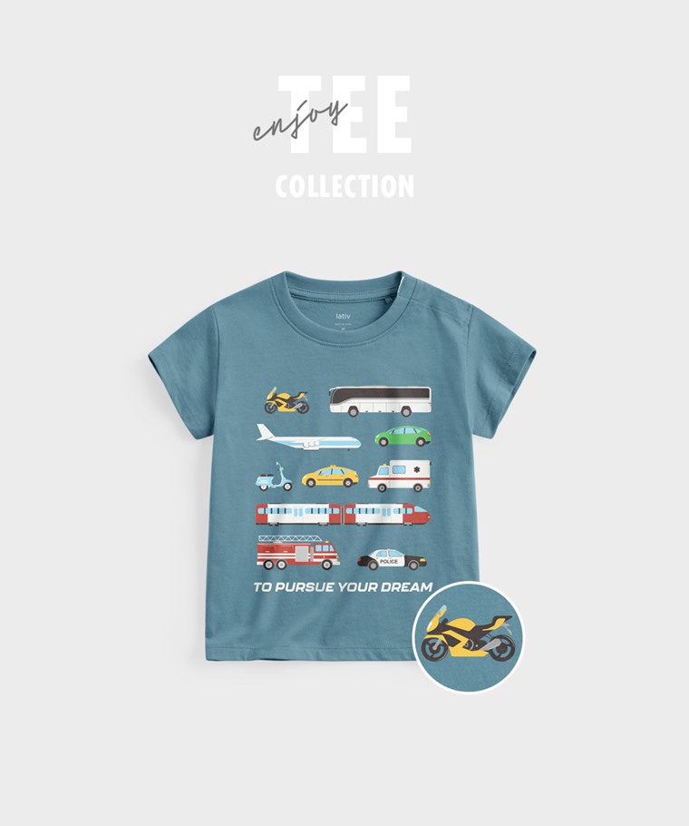 聯名系列T恤-BABY：Baby · 夢想交通工具印花T恤