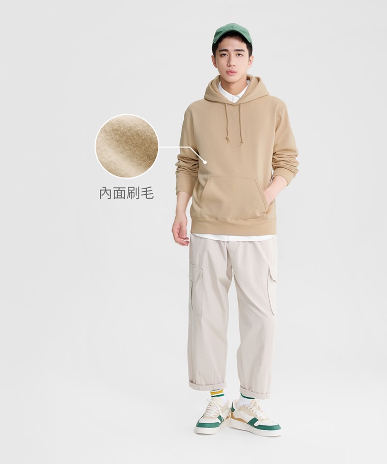 刷毛連帽衫-男