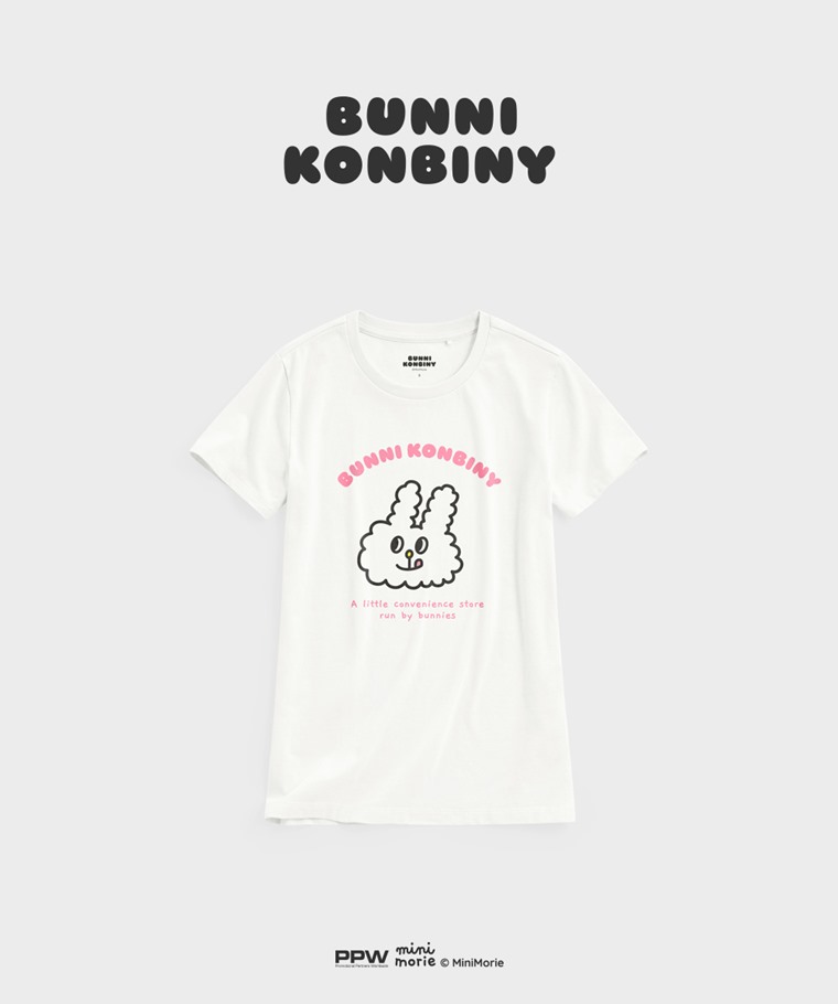 聯名系列T恤-WOMEN：女 · Bunni Konbiny印花T恤-01