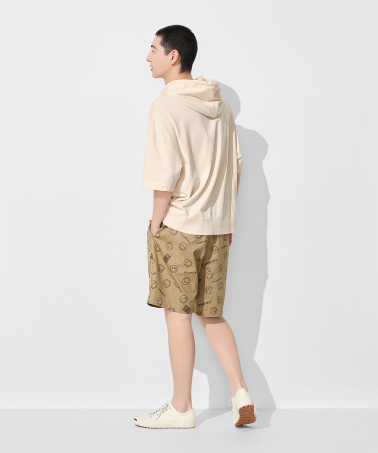 S.W.SMILEY®印花輕便短褲-男