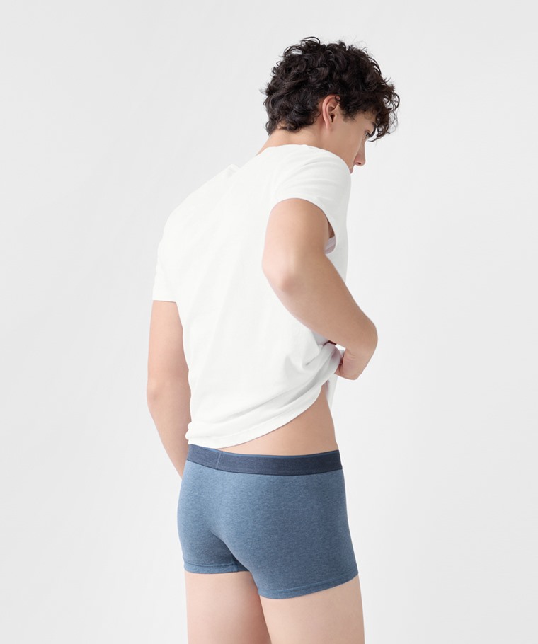 棉質低腰平口內褲-男