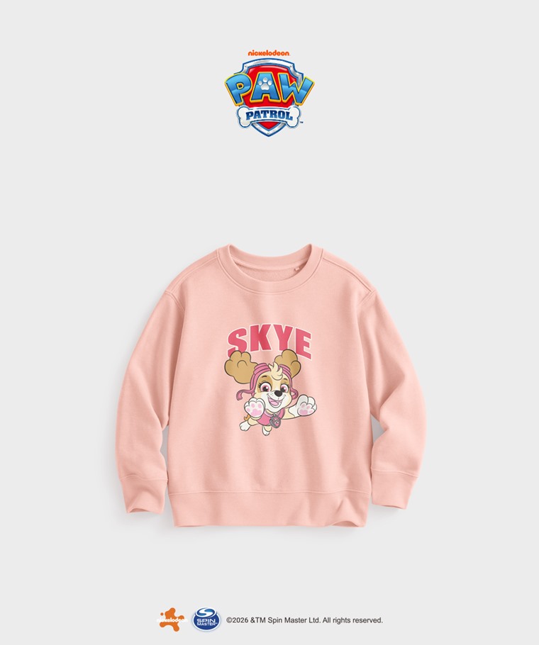 聯名系列T恤-KIDS：童 · 汪汪隊立大功毛圈印花圓領衫-01
