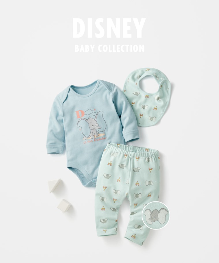 秋冬嬰幼兒新品：Baby · 迪士尼系列印花套裝組(3入)