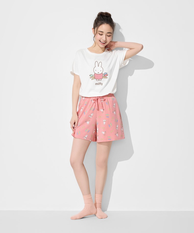 宅家舒適家居系列：女 · Miffy莫代爾家居套裝,女 · 寬羅紋中筒襪