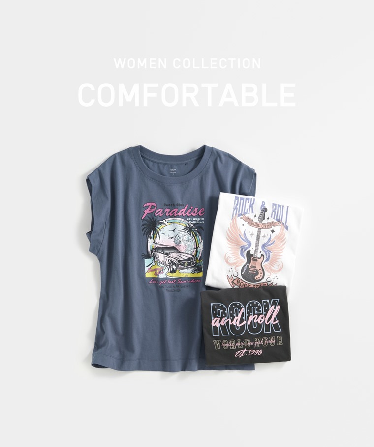 純棉寬版復古美式印花無袖上衣-女