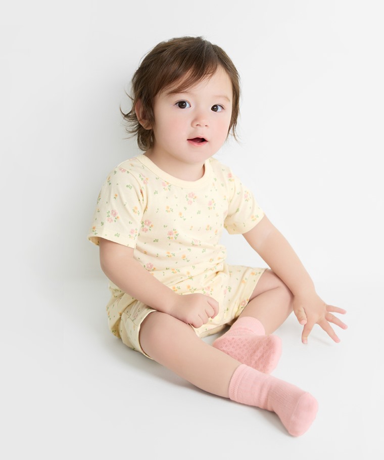 純棉碎花兔兔印花連身衣-Baby