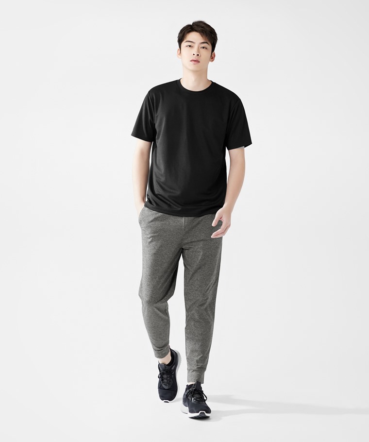 彈性運動束口褲-男