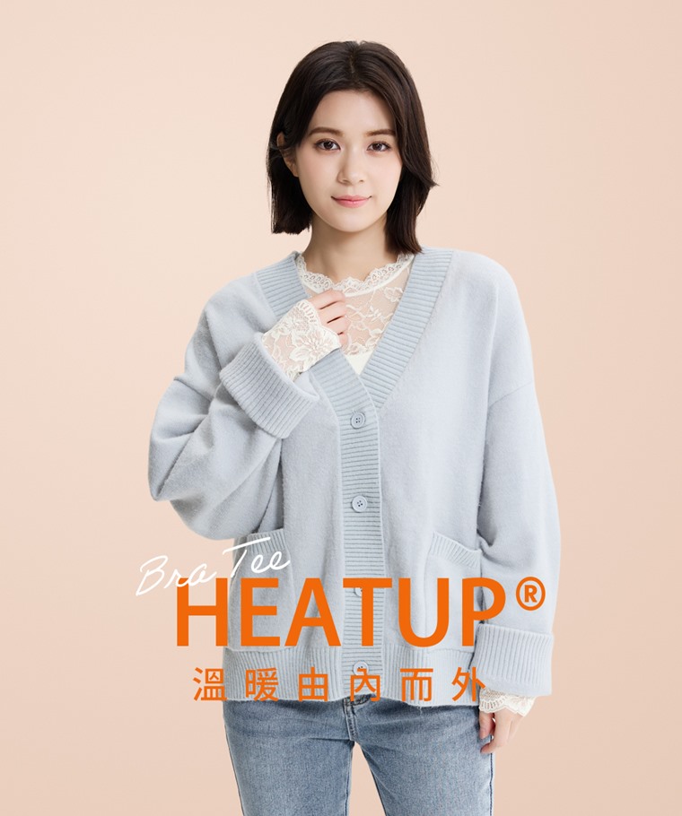 heatup蕾絲拼接Bra長袖上衣-女