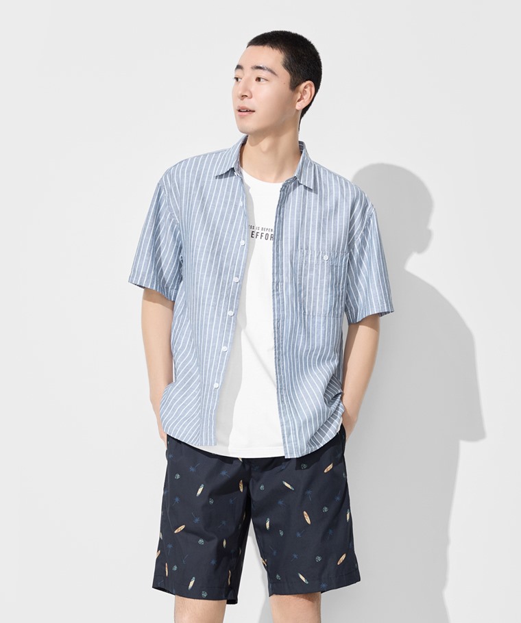 椰樹印花輕便短褲-男