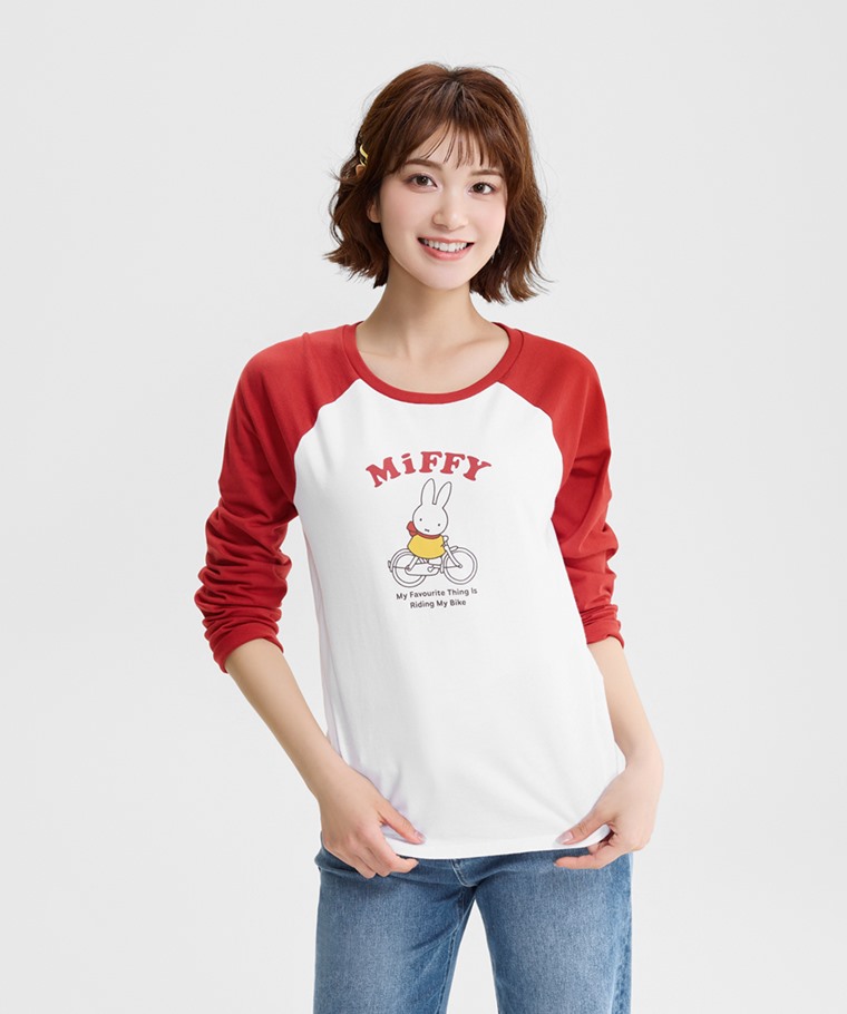 Miffy拉克蘭長袖印花T恤-01-女
