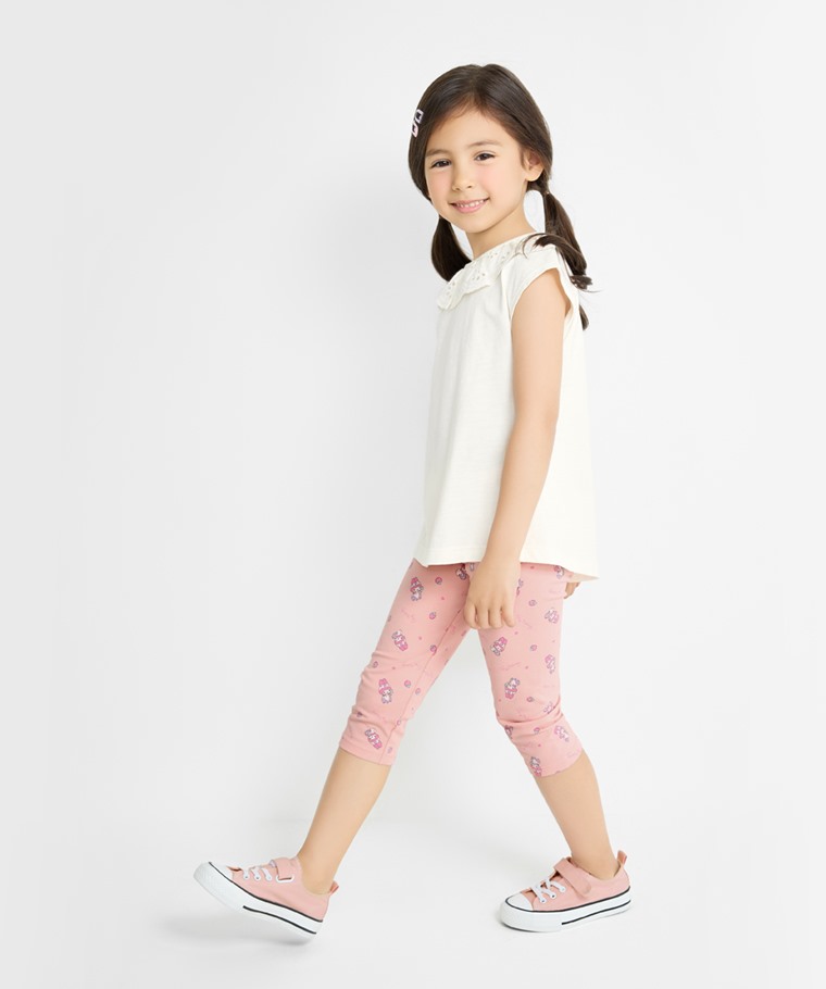 三麗鷗彈力七分內搭褲-童