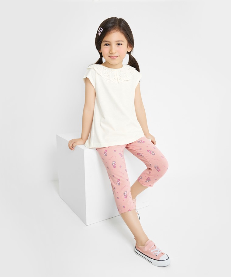 三麗鷗彈力七分內搭褲-童