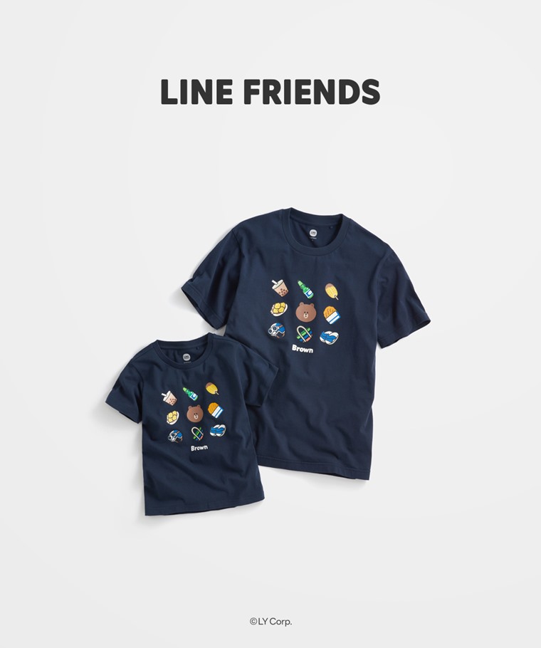 親子/情侶系列：男 · LINE FRIENDS印花T恤-05,童 · LINE FRIENDS印花T恤-05