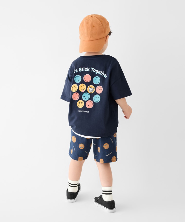 SmileyWorld®竹節棉印花口袋短褲-童