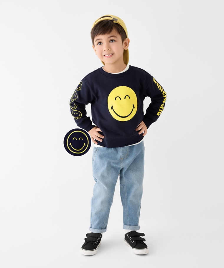SmileyWorld®毛圈印花圓領衫-01-童