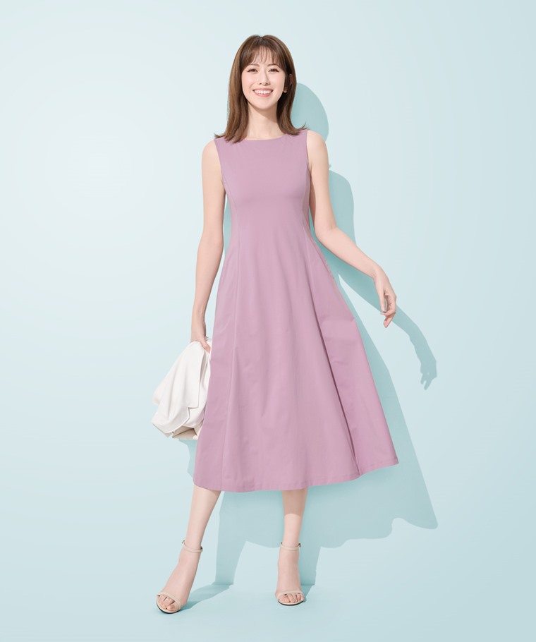 輕涼彈性長洋裝-女