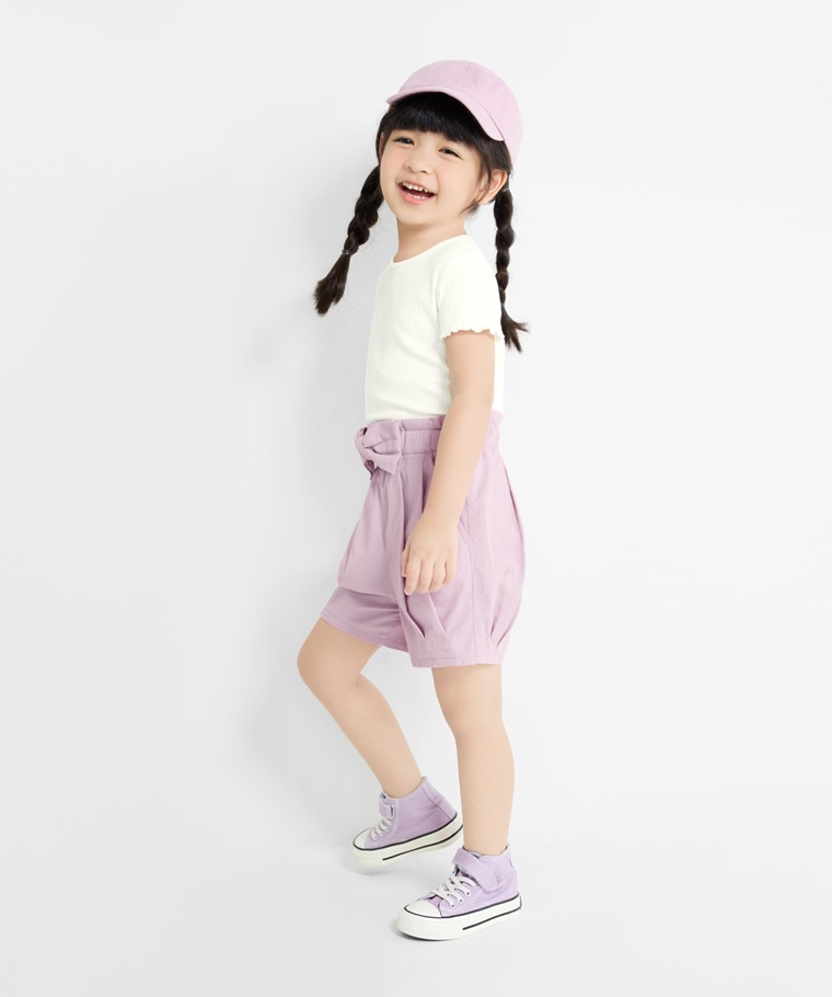 棉質蝴蝶結短褲-童