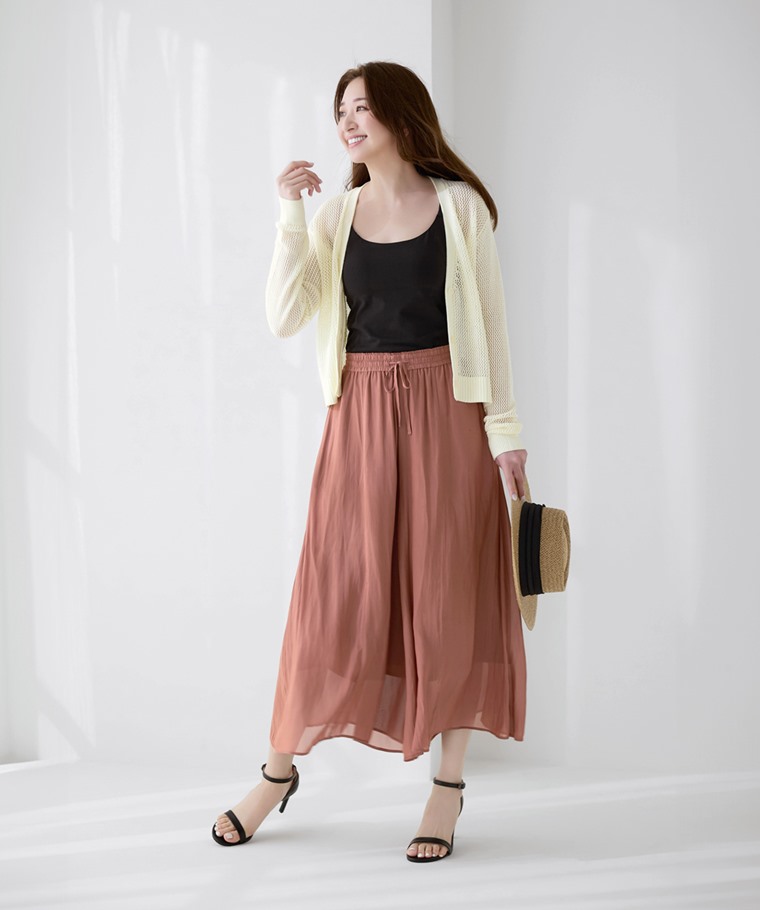 海島絲寬襬褲-女