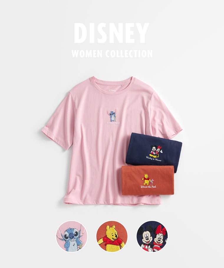 迪士尼系列莫代爾寬版電繡上衣-女