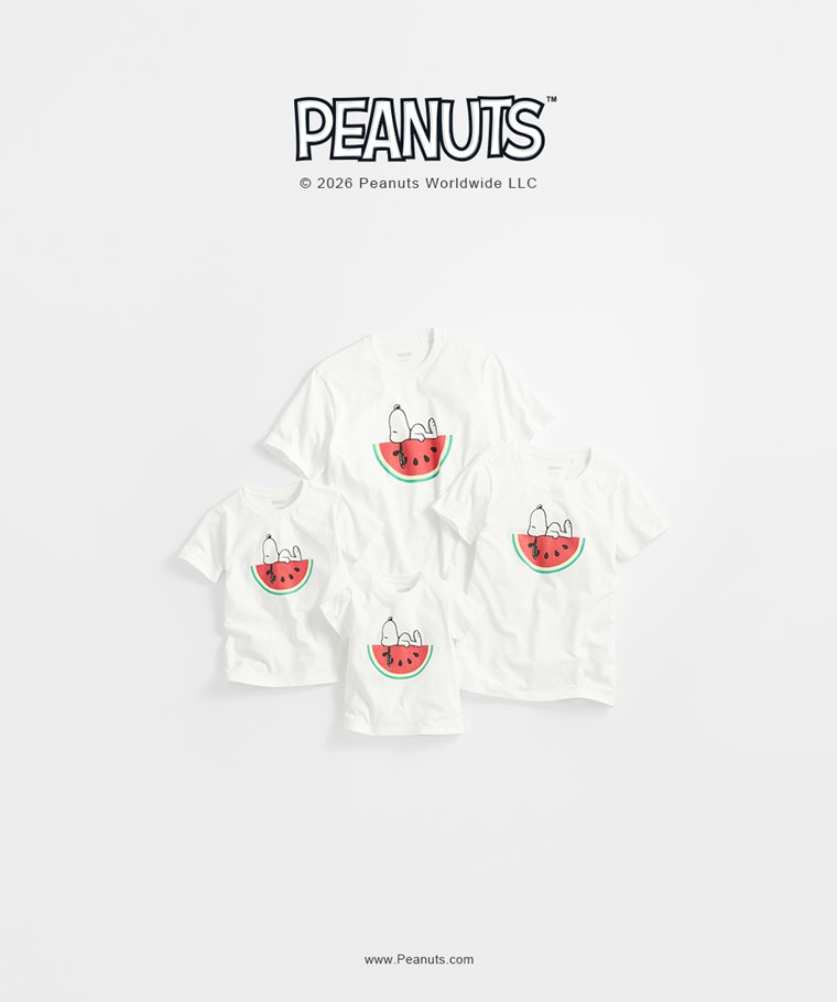 親子/情侶系列：Baby · 史努比系列印花T恤-03,女 · 史努比系列印花T恤-03,男 · 史努比系列印花T恤-03,童 · 史努比系列印花T恤-03