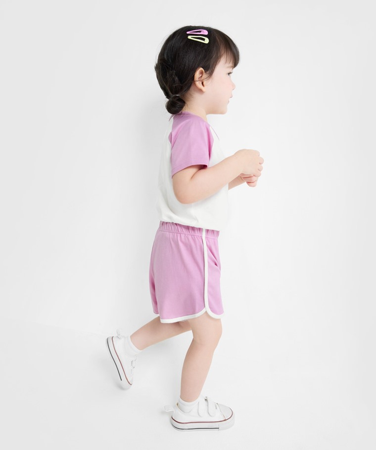 純棉滾邊鬆緊短褲-Baby