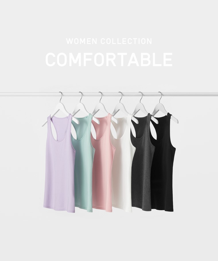 春夏女裝新品：女 · 快乾棉坦克背心